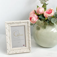 Antoinette White Distressed Frame