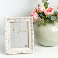 Antoinette White Distressed Frame