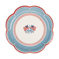 8 Inch American Flag Paper Plates