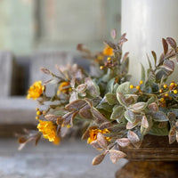 Mustard Autumn Floral Candle Ring