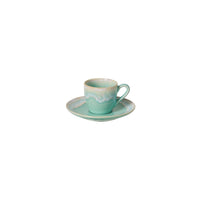 Aqua Coffee Cup And Saucer