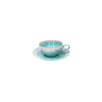 Aqua Tea Cup And Saucer