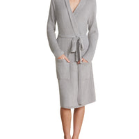 Barefoot Dreams Dove Gray Ribbed Robe
