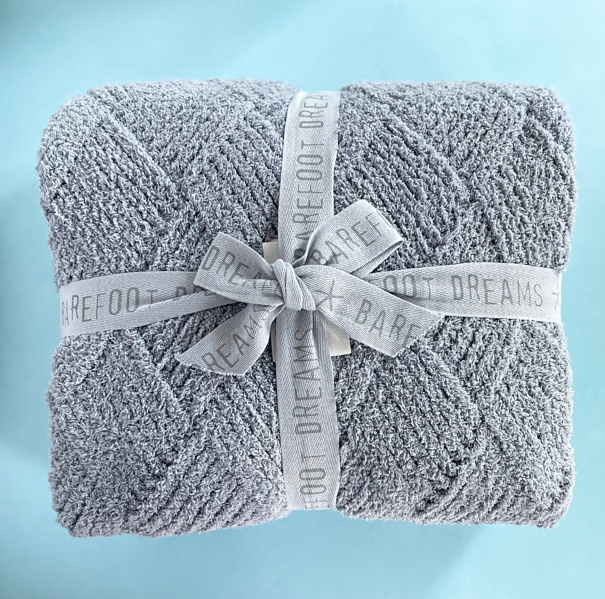 Barefoot Dreams MoonBeam CozyChic Diamond Weave Blanket