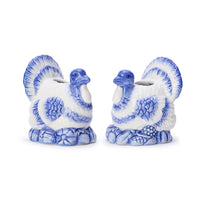 Blue And White Turkey Candleholder