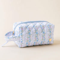 Blue Floral Cosmetic Pouch