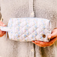 Blue Floral Essentials Cosmetic Pouch