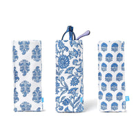 Blue Floral Standing Eyeglass Holder