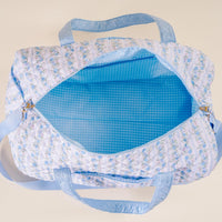 Blue Floral Weekender Bag Quilted