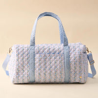 Blue Floral Weekender Bag