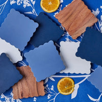 Blue Scalloped Coasters