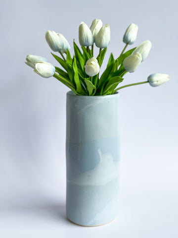Blue Stone Cylinder Vase