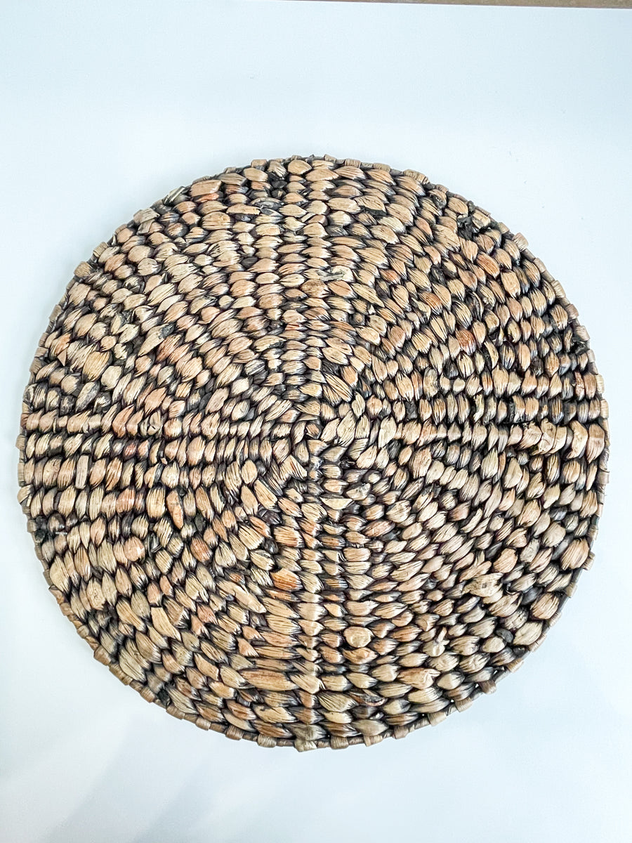 Brown Braided Hyacinth Placemat Charger