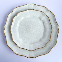 Casafina Impressions White and Gold Salad Plate