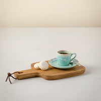 Casafina Taormina Aqua Coffee Cup And Saucer