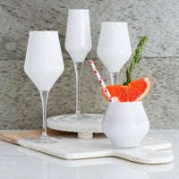 Vietri White Contessa Water Glass