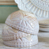 Costa Nova Cristal Nacar Fine Stoneware Fruit Bowl