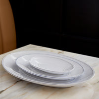 Costa Nova Friso White Large Oval Platter