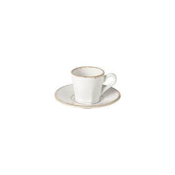 Costa Nova Luzia White Coffee Cup And Saucer