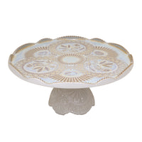 Cristal Nacar Footed Plate