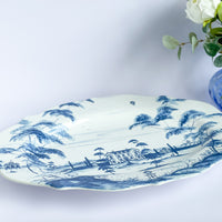 Delft Blue and White Country Estate Serving Platter