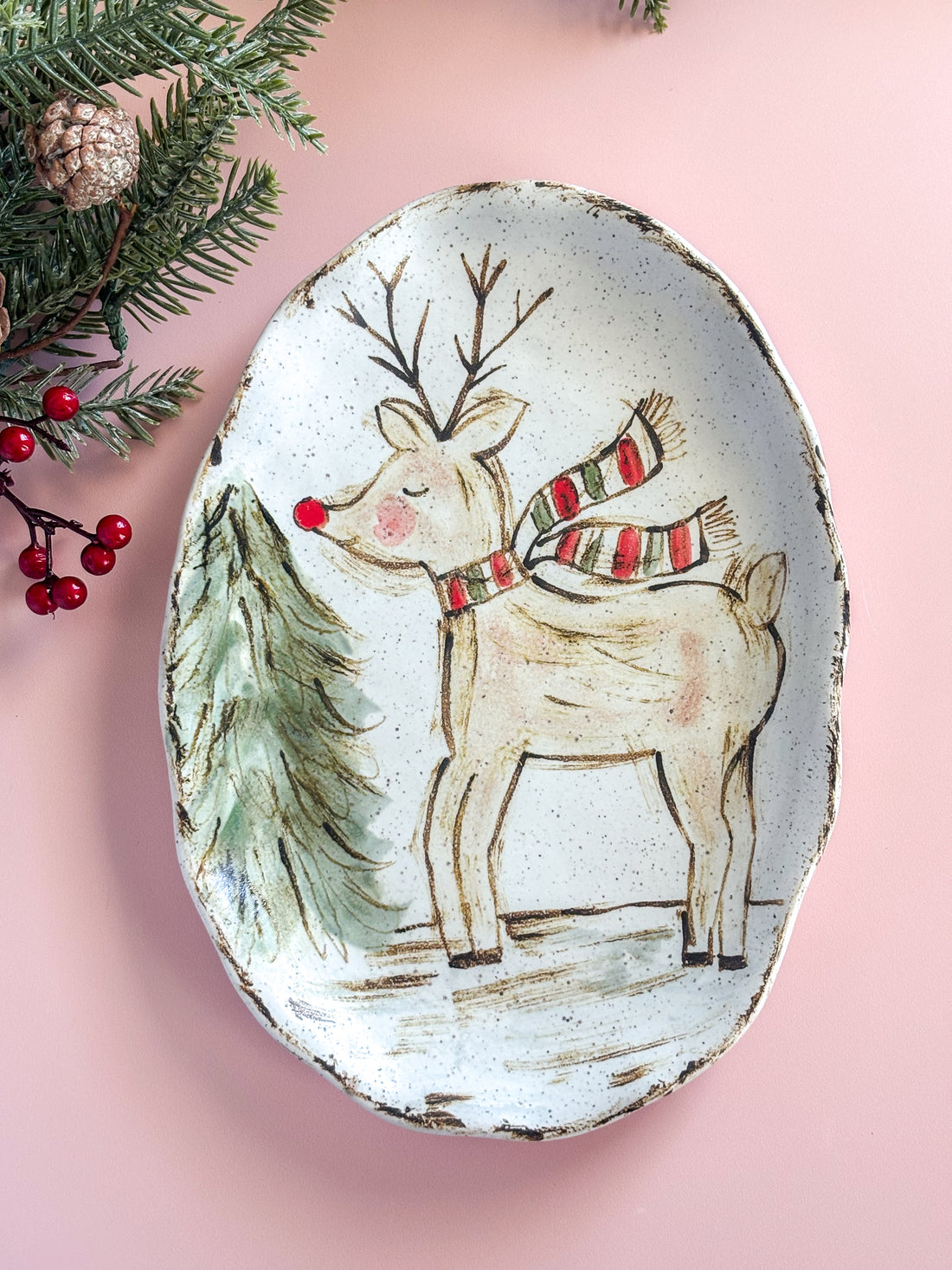 Etta B Pottery Antler Cheer Platter