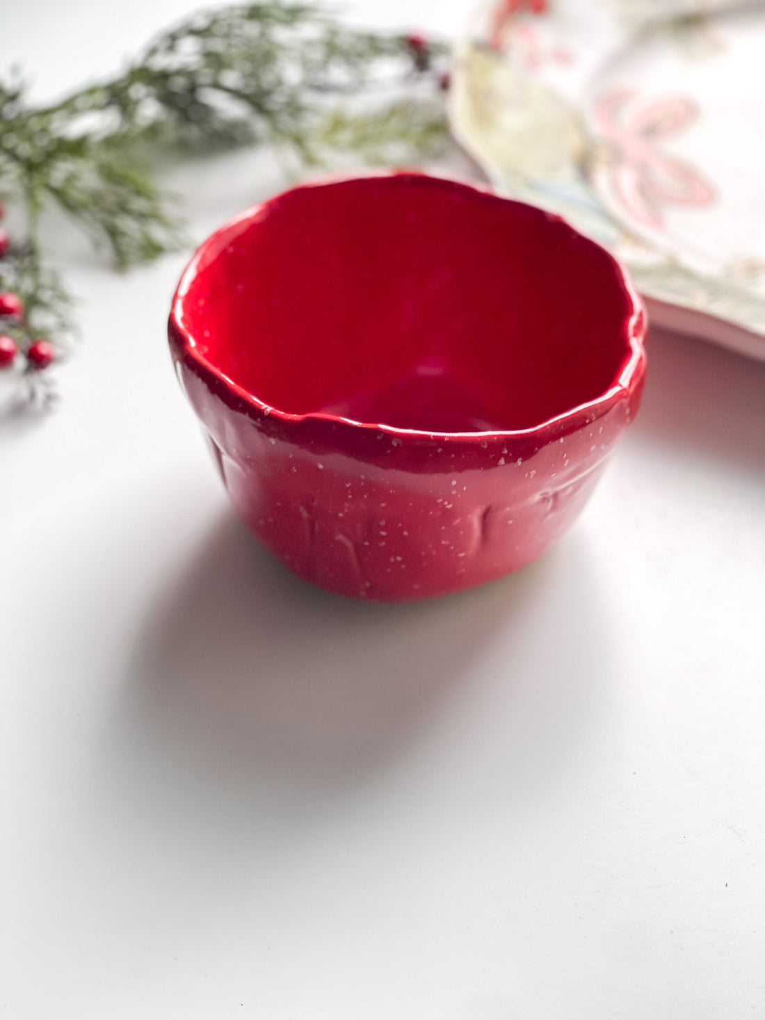 Etta B Pottery Christmas Dip Bowl