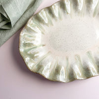Fluttered Oval Platter