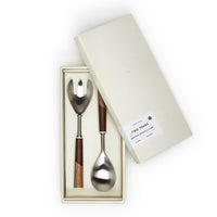 Gift Box Two Tone Acacia Wood Serving Set