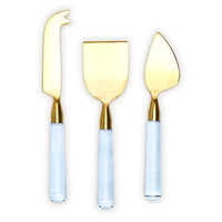 Gold and Blue Cheese Knife Set