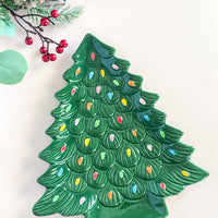 Green Vintage Tree Plate