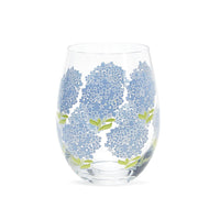 Hydrangea Wine Glass