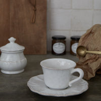 Impressions White Coffee Cup And Saucer