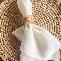 Ivory Stonewashed Stitched Napkin