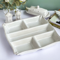 Juliska Berry And Thread Whitewash Appetizer Platter