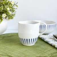 Juliska Sitio Stripe Delft Blue Mug