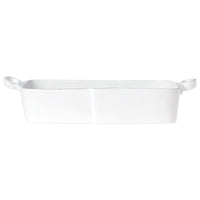Lastra White Rectangular Baker