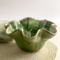 Matcha Leaf Fluted Bowl