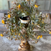 Mustard Autumn Floral Candle Ring