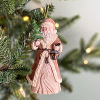 Natural Santa Ornament