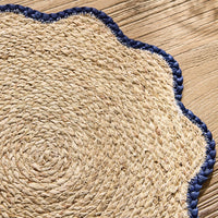 Navy Scalloped Edge Placemat