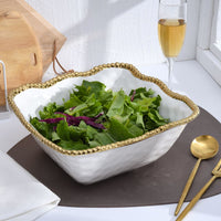 Pampa Bay Golden Salerno Large Square Salad Bowl
