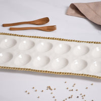 Pampa Bay Golden Salerno Rectangle Deviled Egg Tray