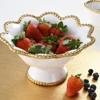 Pampa Bay Golden Salerno Scalloped Footed Bowl