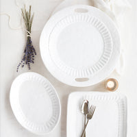 Pietra Serena Handled Round Tray