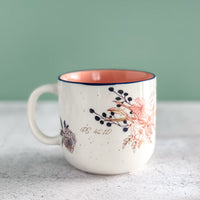 Pink Floral Be Still Mug