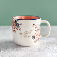 Pink Floral Be Still Mug