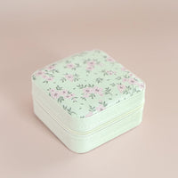 Pink Flower Travel Jewelry Box