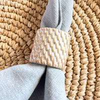 Whitewashed Rattan Napkin Ring