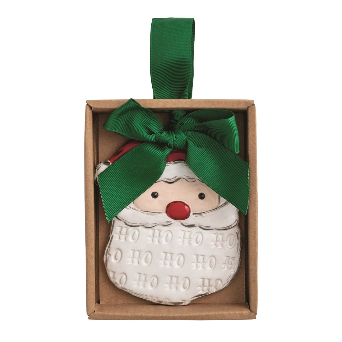 Santa Stoneware Ornament